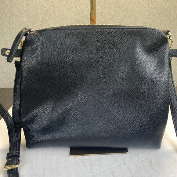 Steve Madden Black Leather,Crossbody Bag,Adjustable Strap,‎ Purse,Zipper - Picture 9 of 9